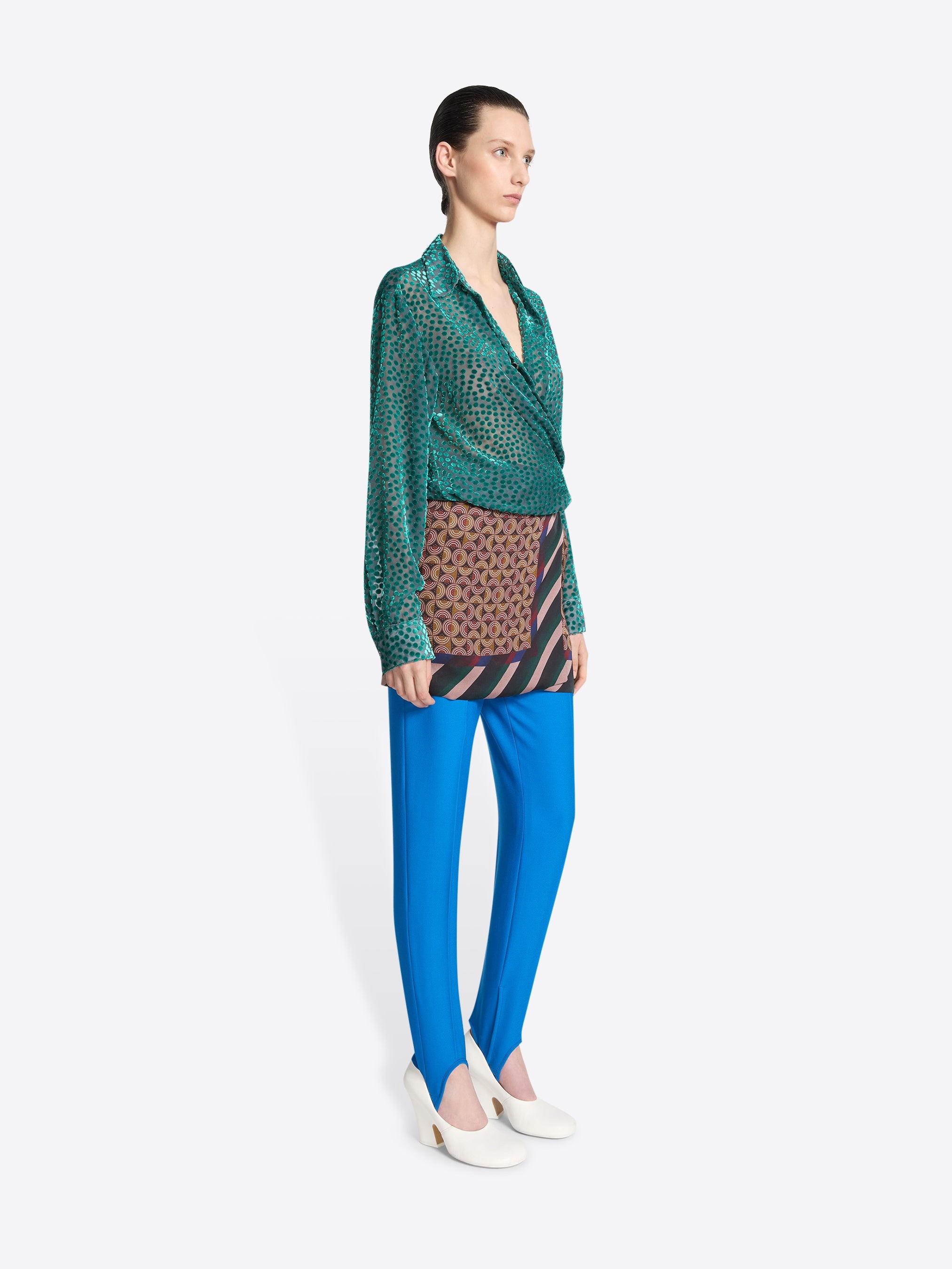 PRINTED WRAP SKIRT - 3