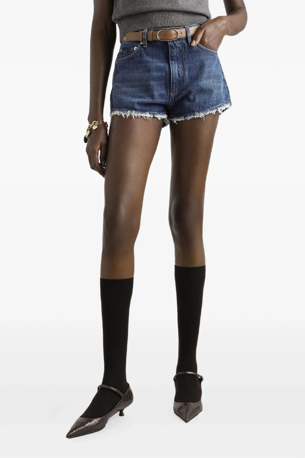 Dolce & Gabbana Women Logo Plate Shorts - 2