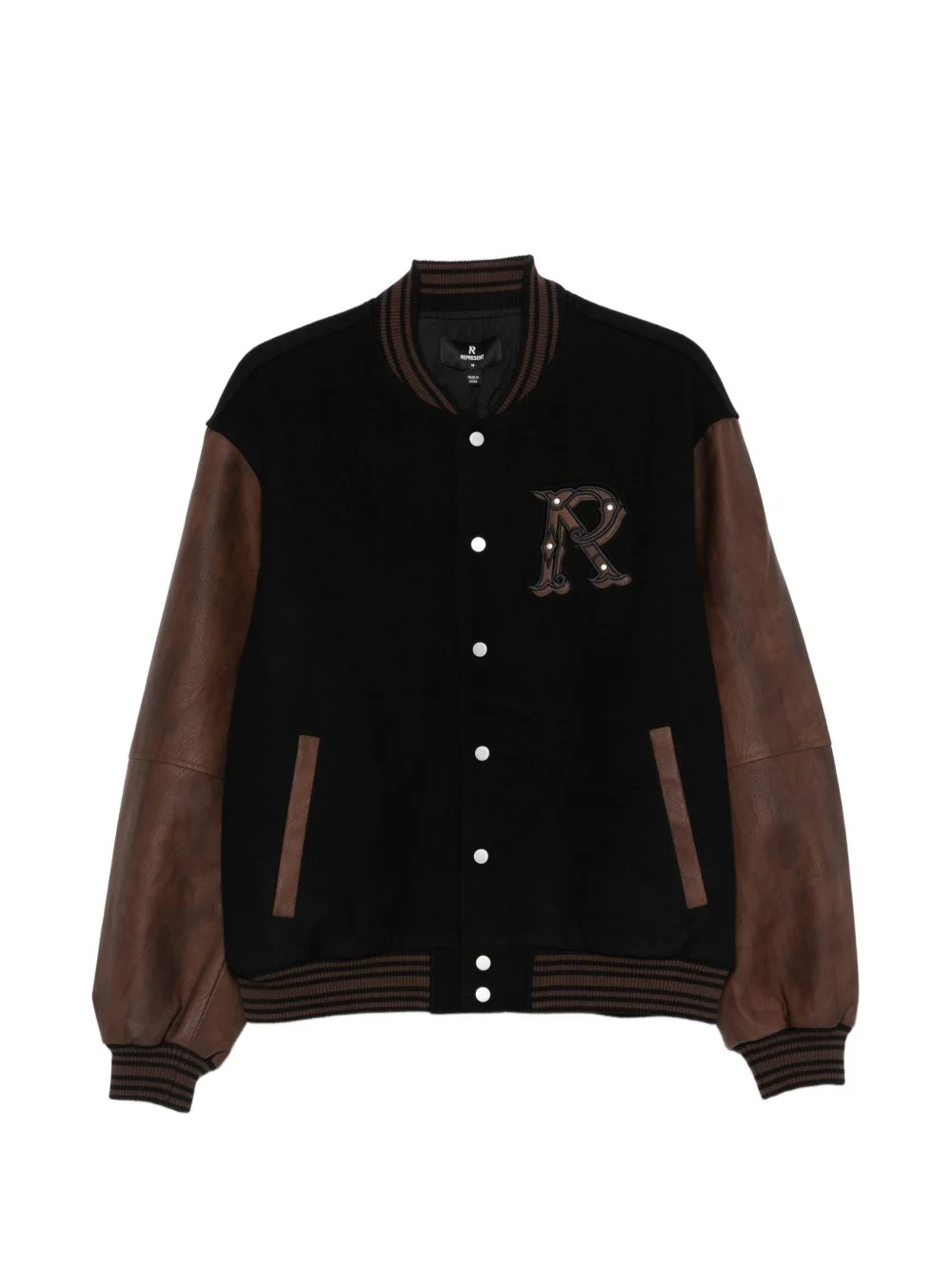 logo-appliqué bomber jacket - 1