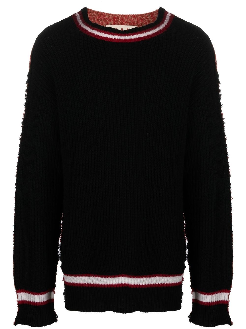 two-tone round-neck jumper - 1