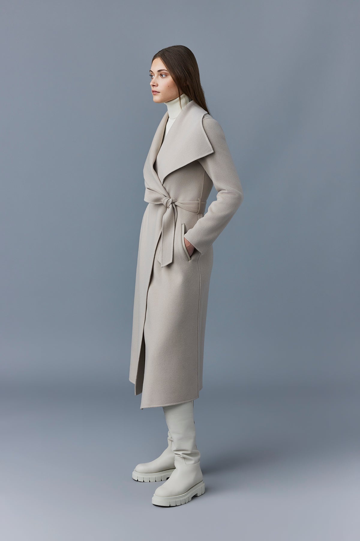 MAI-CN Double-face wool wrap coat - 3