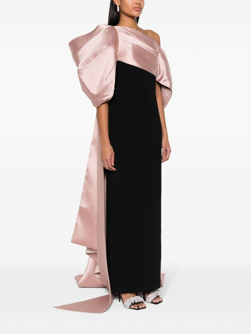 off-shouder crepe maxi dress 3