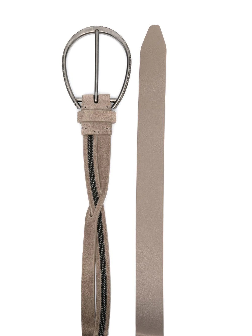 beaded twist leather belt - 2