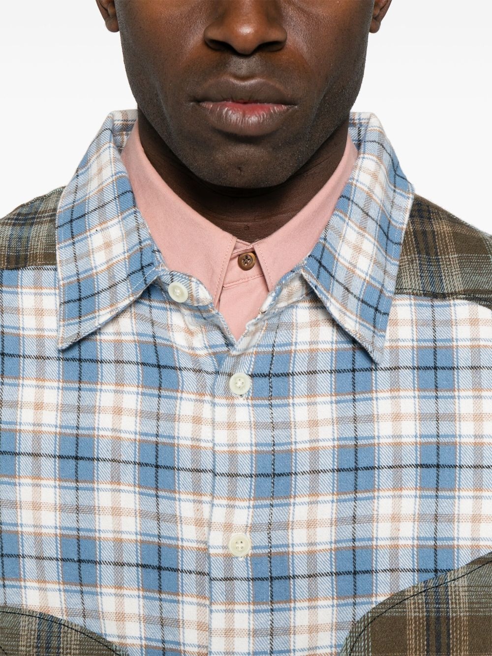 patchwork-face shirt - 5