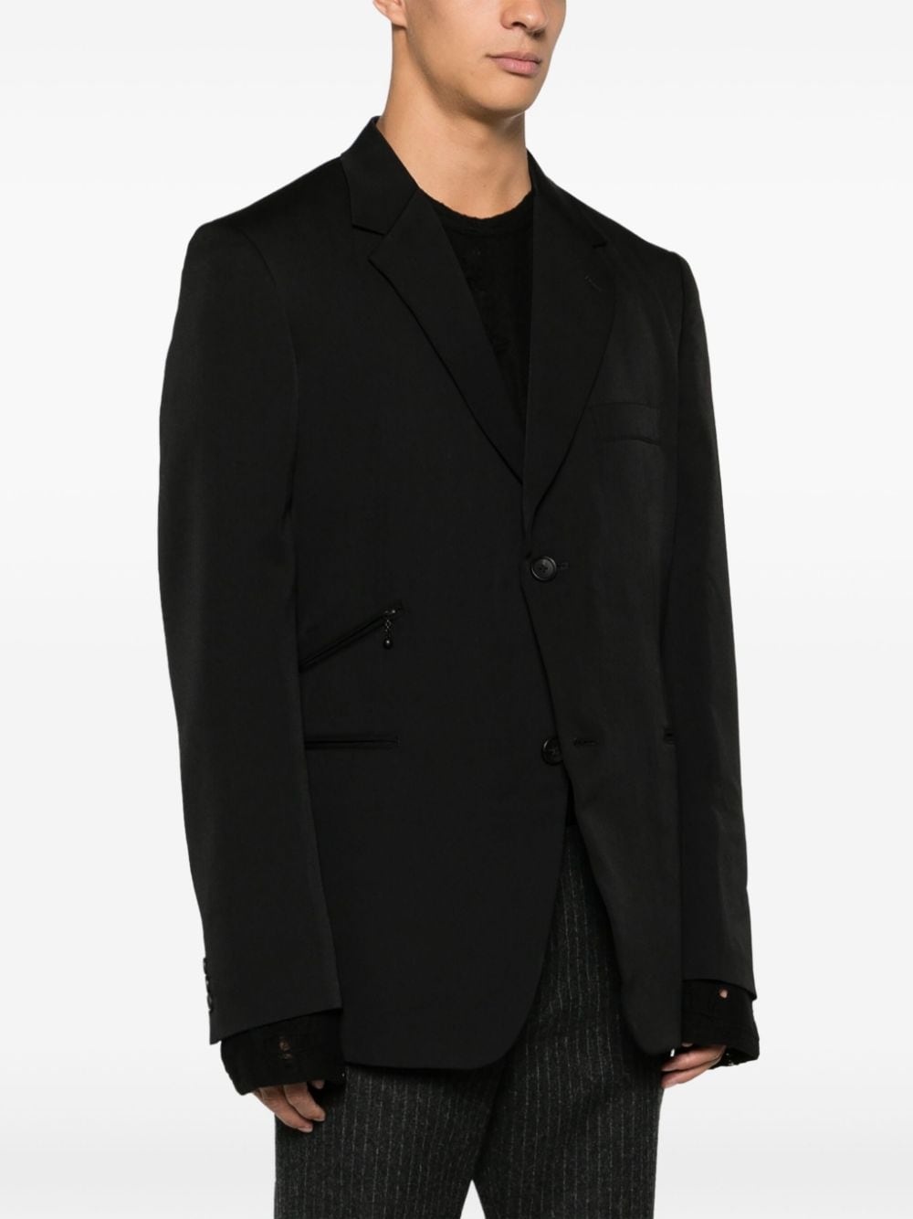 single-breasted wool blazer - 3
