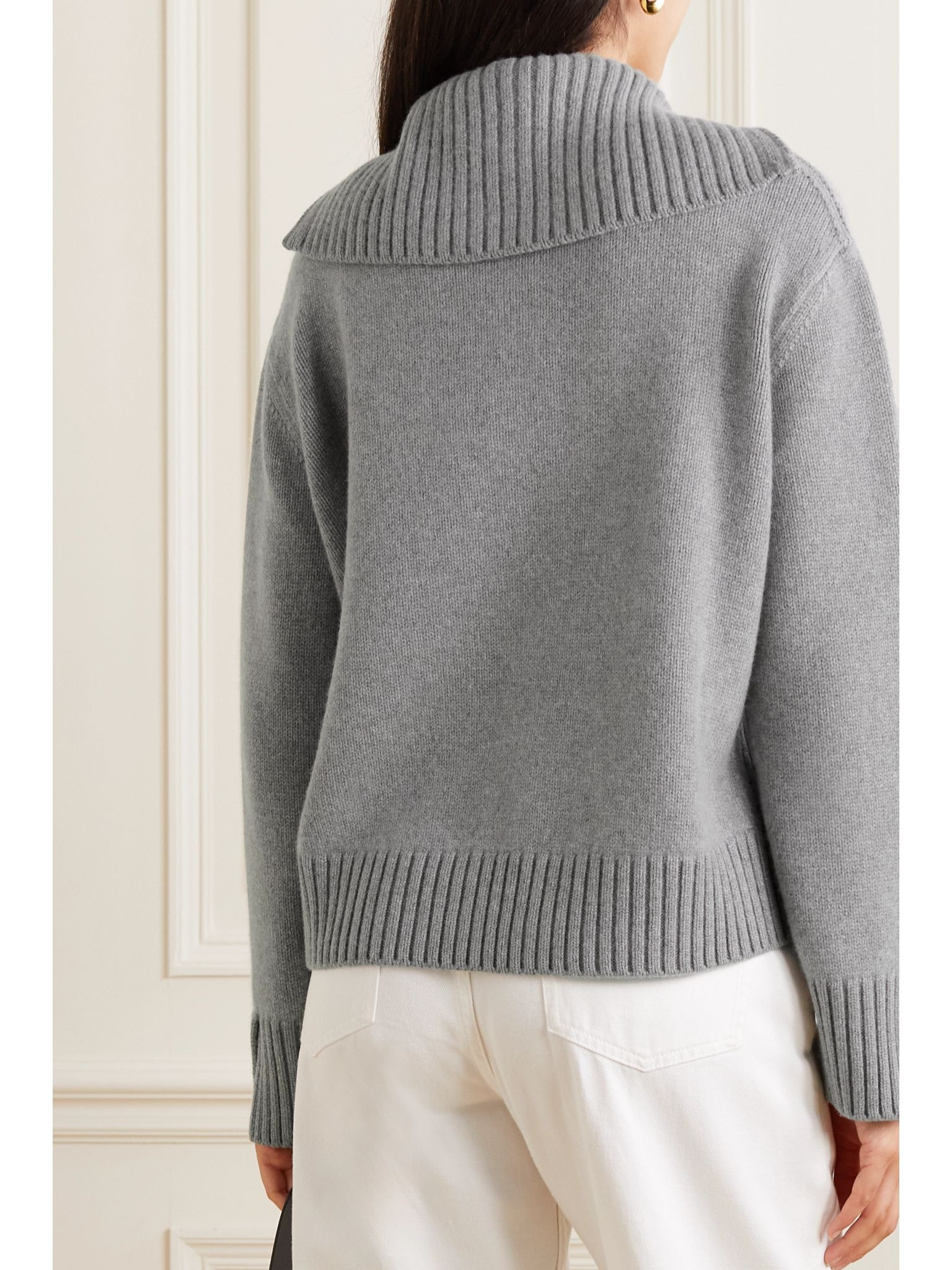 Cashmere half-zip sweater Gray - 3