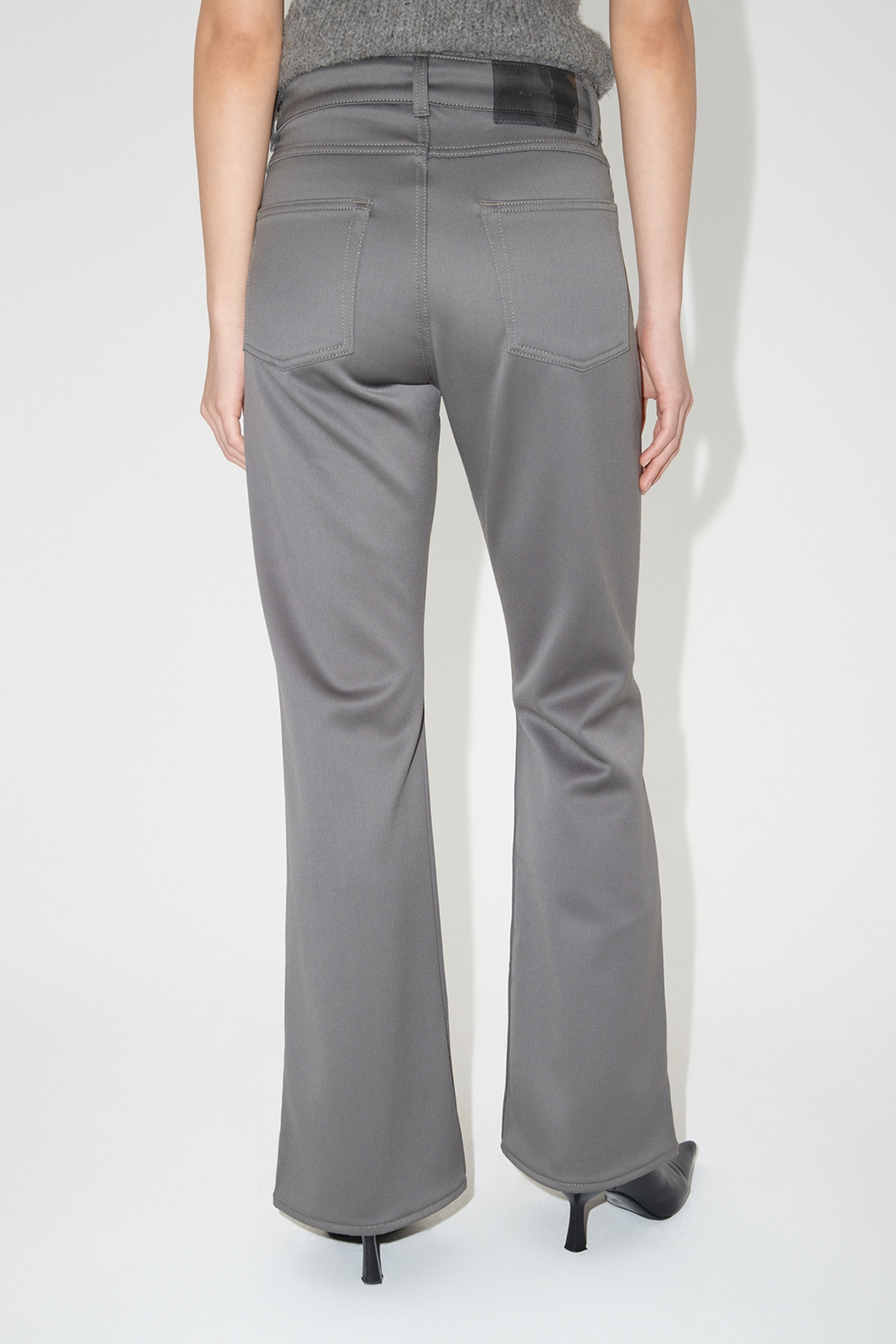 Boot Cut Mole Grey Exquisite Wool - 5
