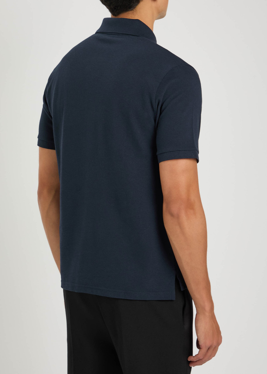 Saint Laurent Logo-embroidered Piqué Cotton-blend Polo Shirt - 3