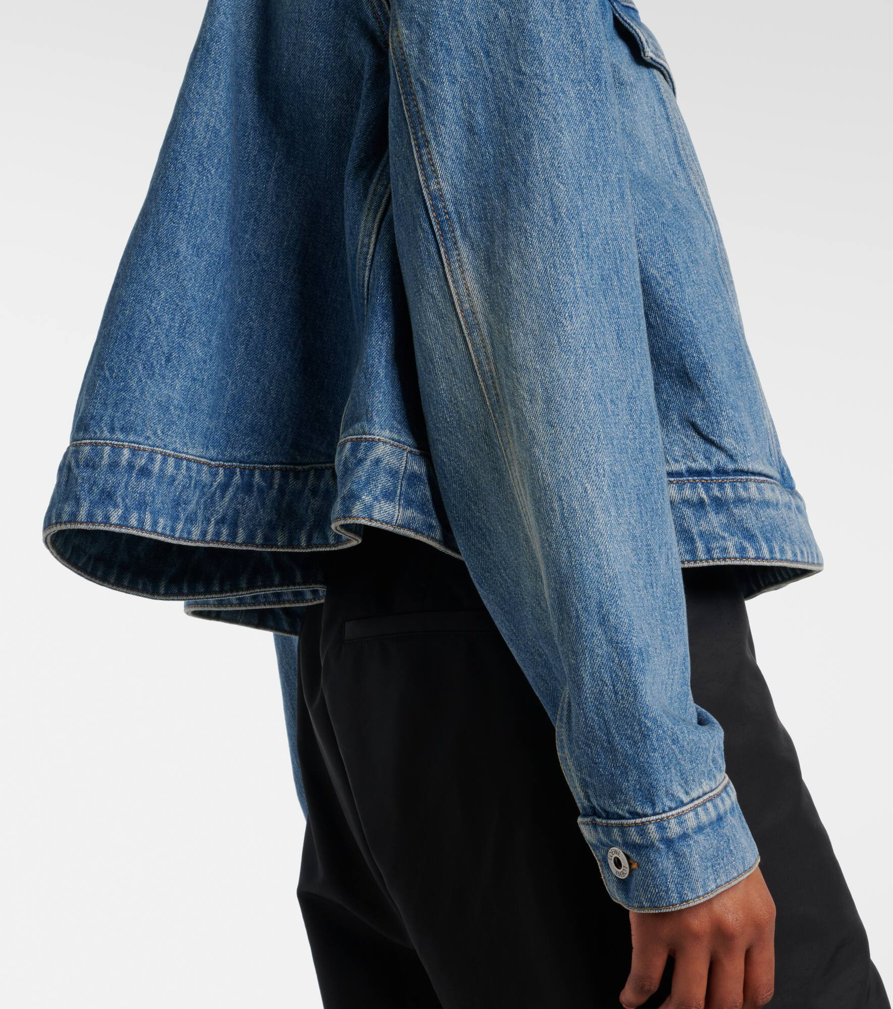 Cropped denim jacket - 5