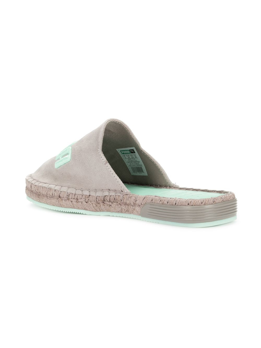 embroidered logo flat espadrilles - 3
