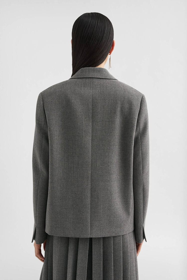Wool Canvas Tailored Jacket - 5
