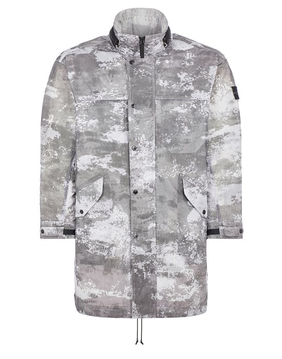 Stone Island 71199 DISSOLVING GRID CAMO MESH ON REFLECTIVE ECONYL