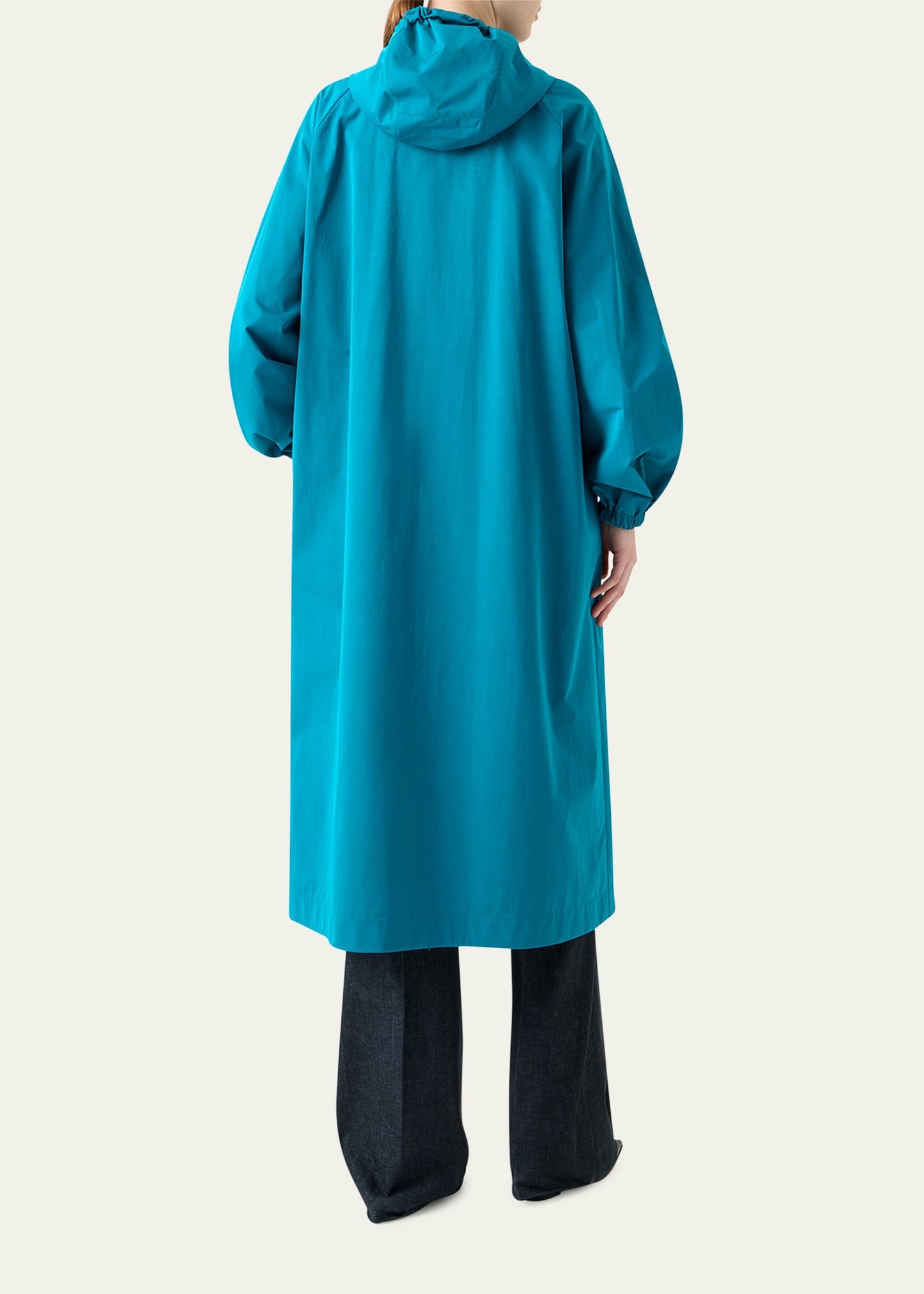 Zachary Water-Resistant Techno Gabardine Long Coat - 3