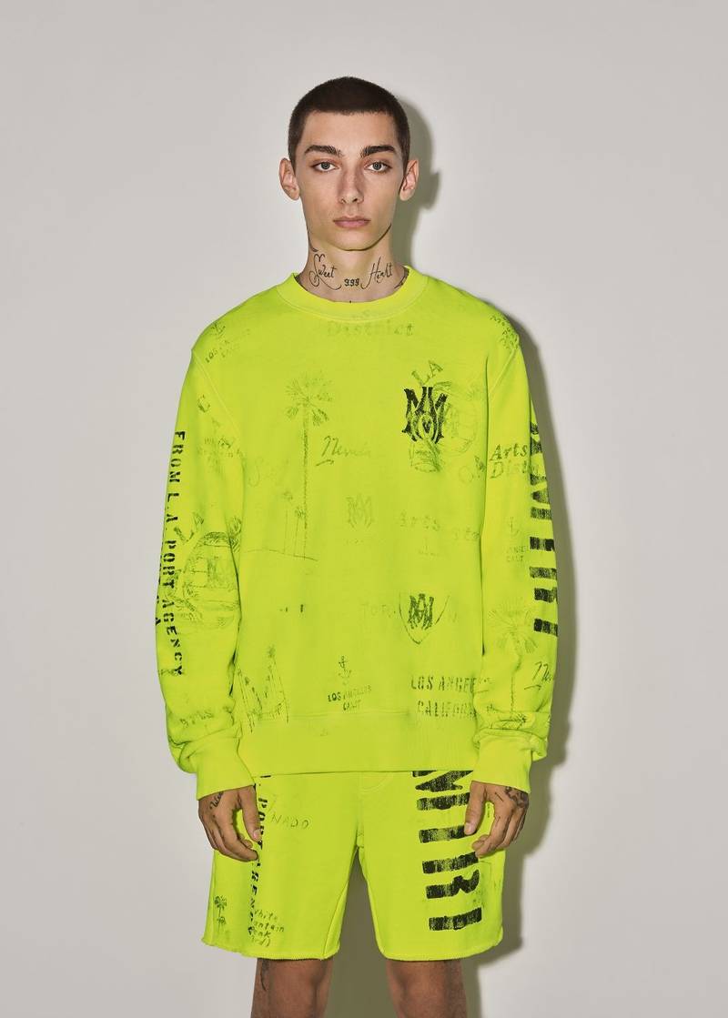 AMIRI ARMY STENCIL CREW outlook
