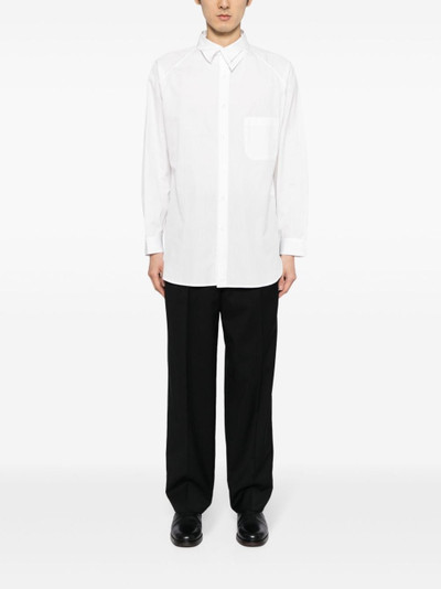 Yohji Yamamoto asymmetric-collar cotton shirt outlook