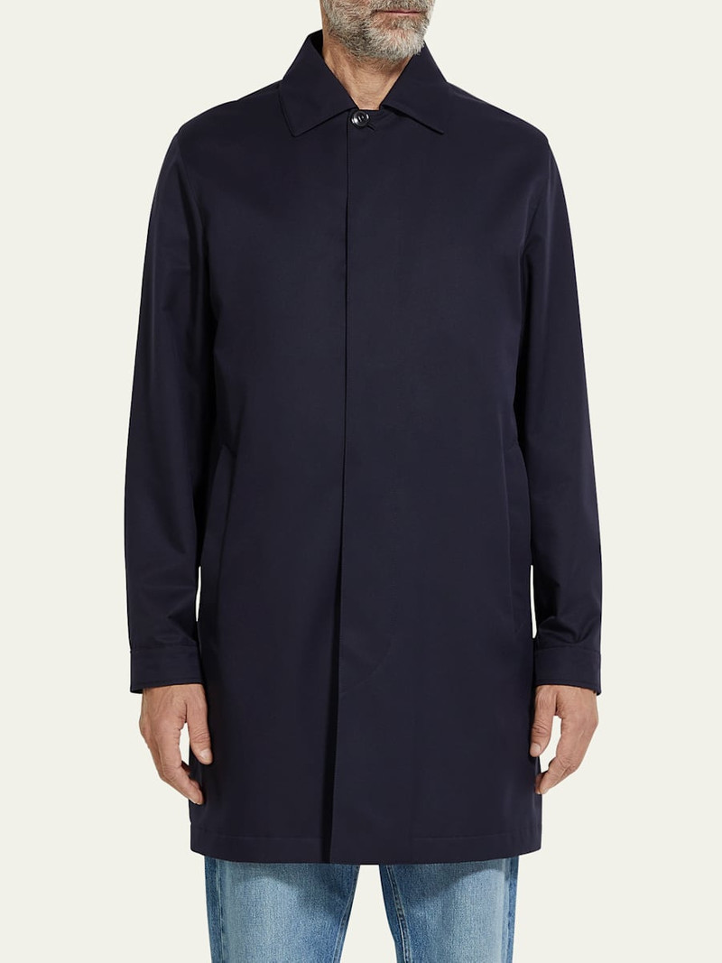 ZEGNA Men's Motorin 300cc Microfiber Rain Coat outlook