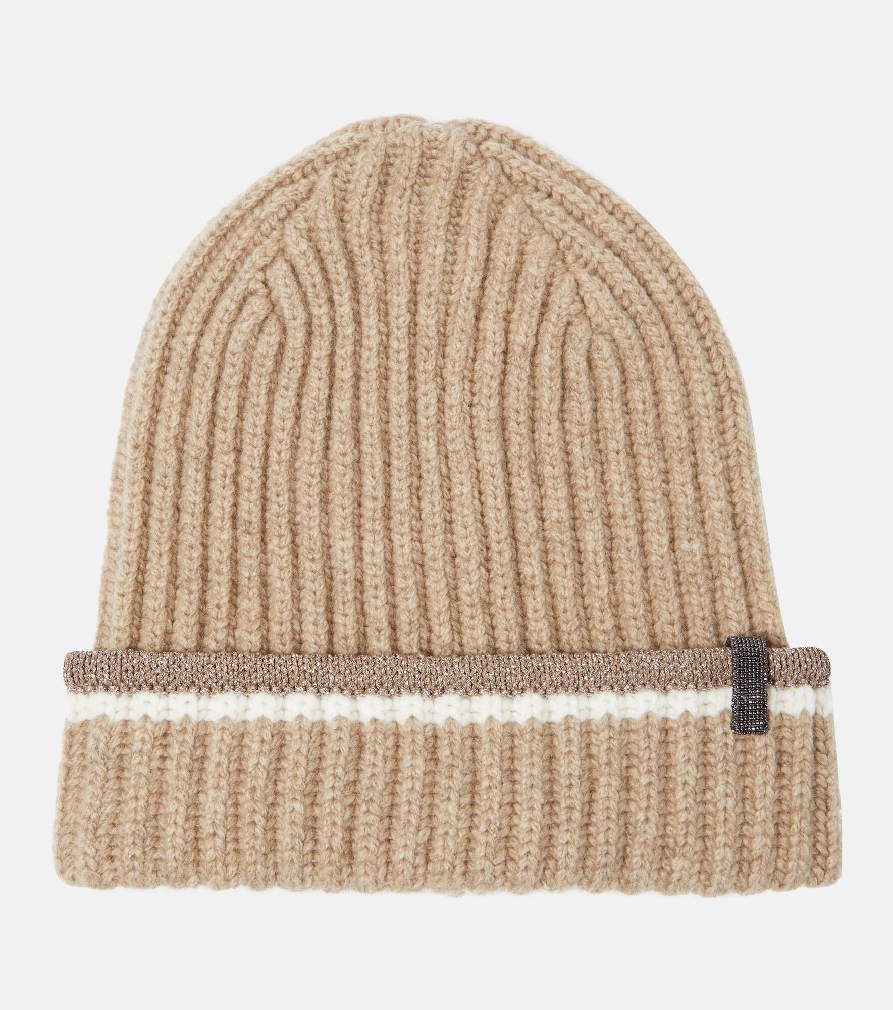 Ribbed-knit cashmere beanie - 1