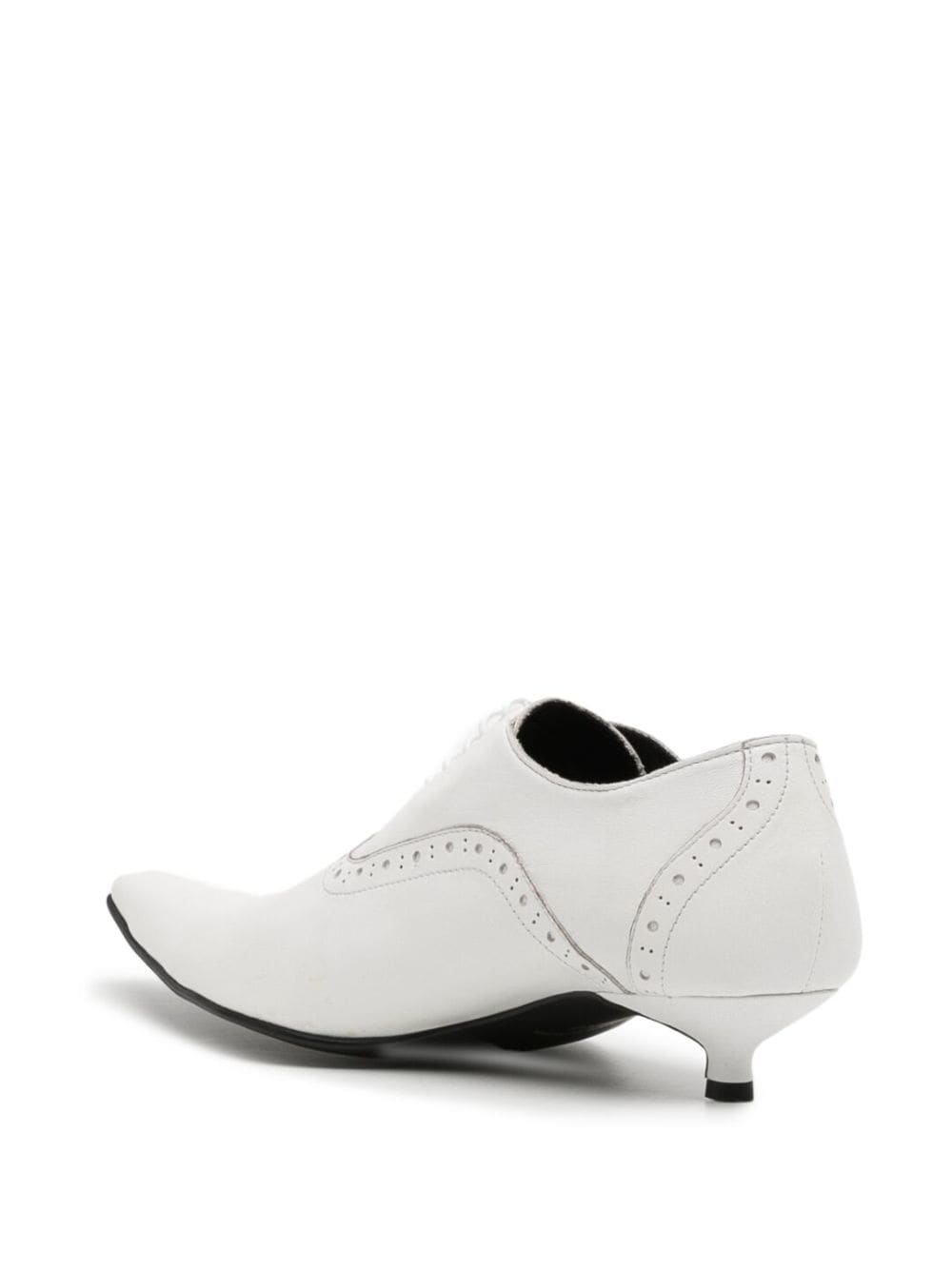 pointed-toe leather pumps - 3