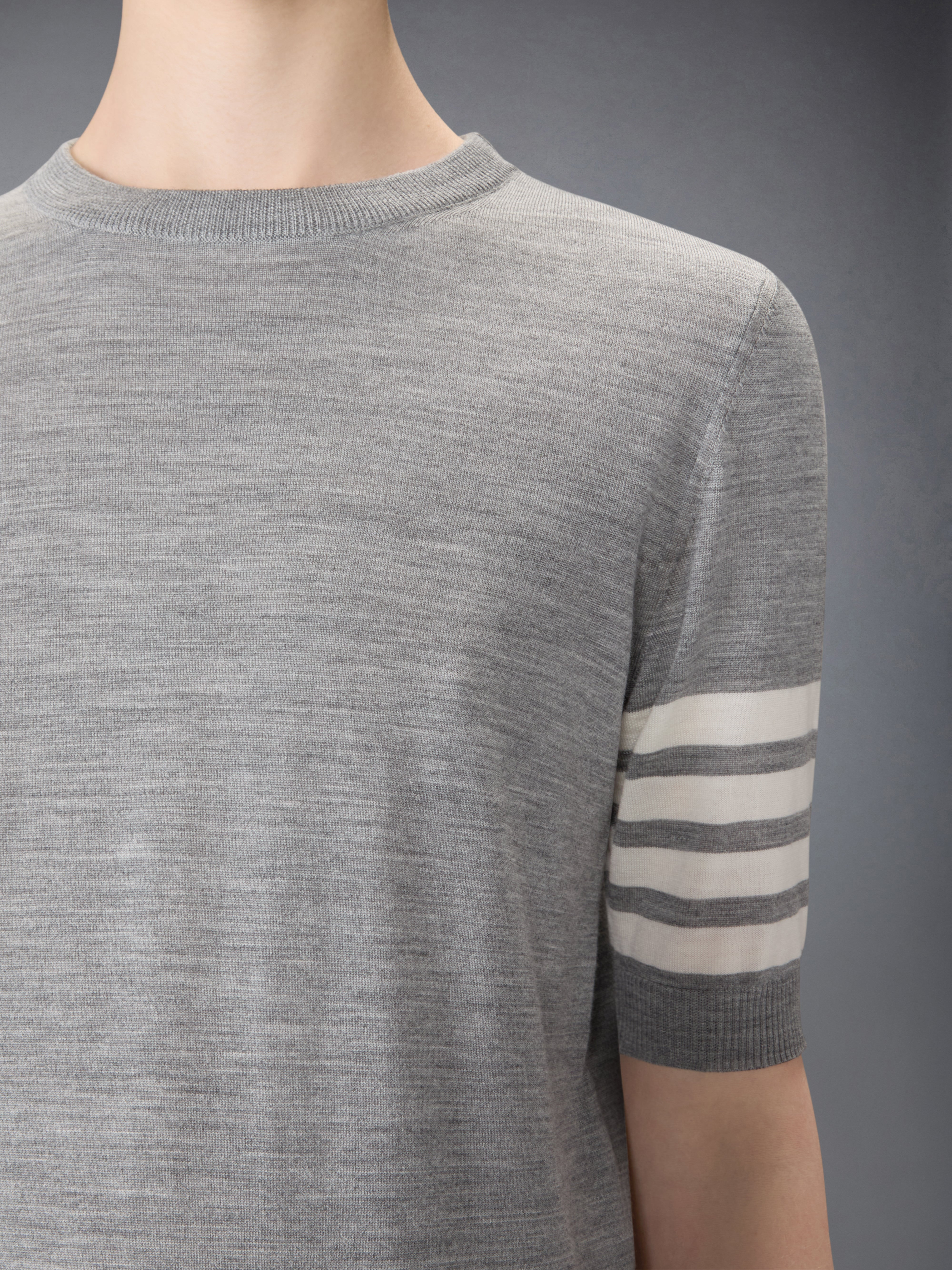 FINE MERINO WOOL 4-BAR TEE - 5