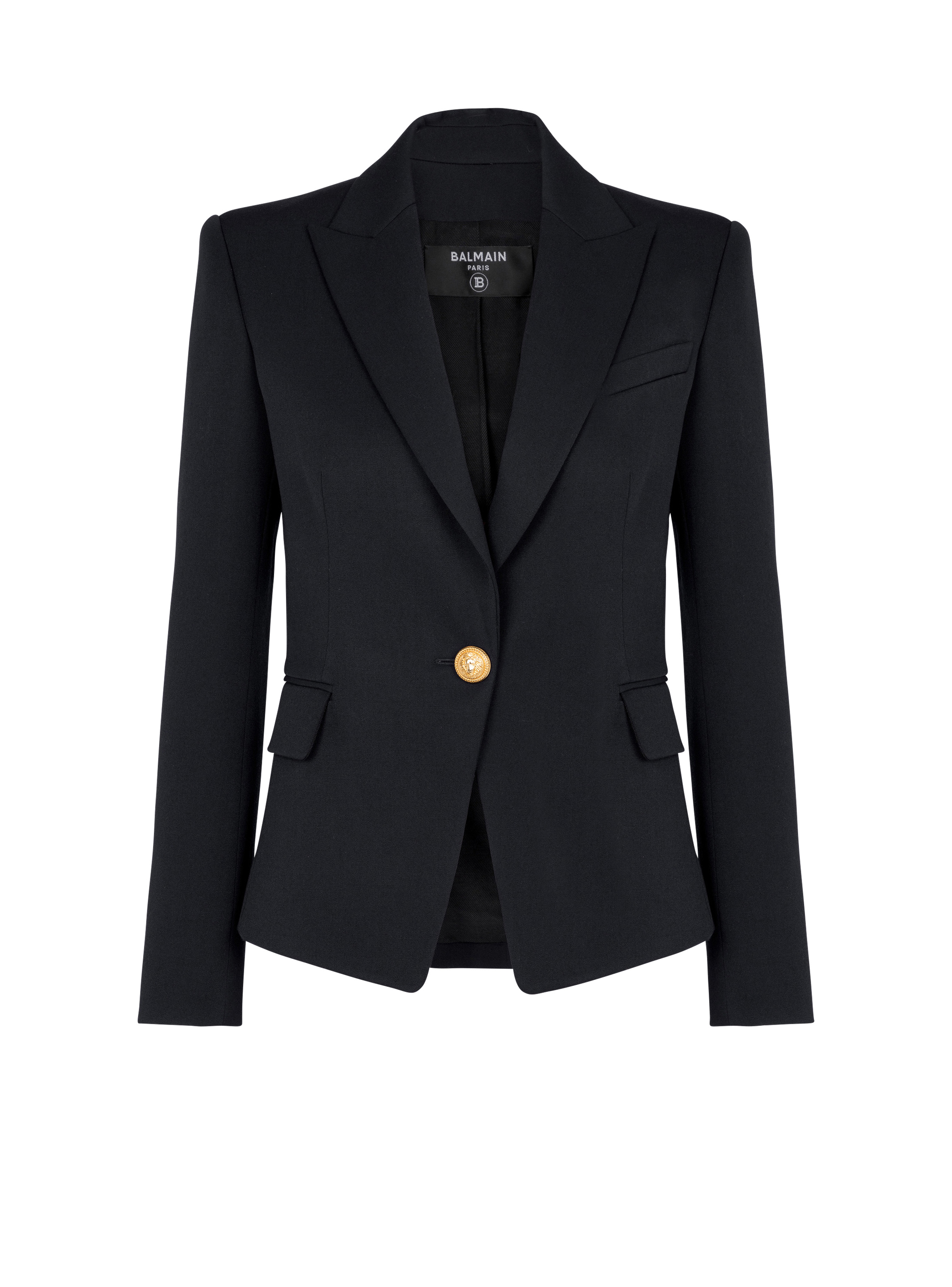One-button wool blazer - 1