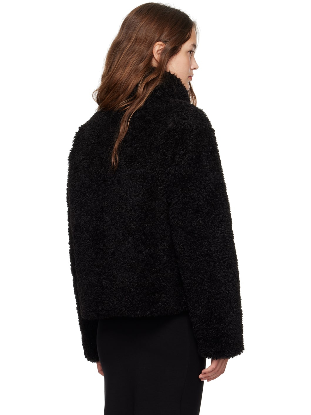 Black Bridoire Faux-Shearling Down Jacket - 3