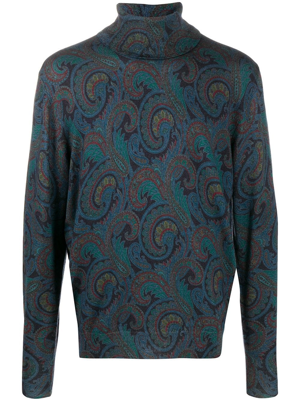 paisley-print roll neck jumper - 1