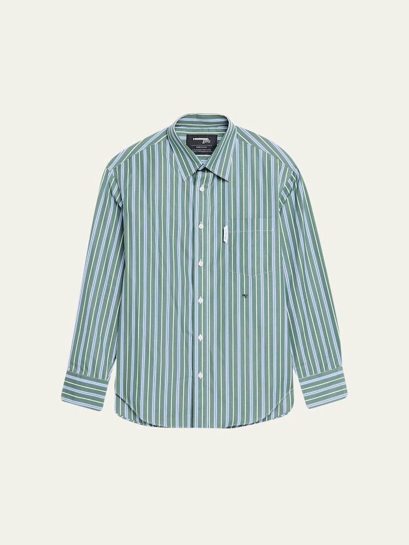 Striped Oxford Button-Down Shirt 1