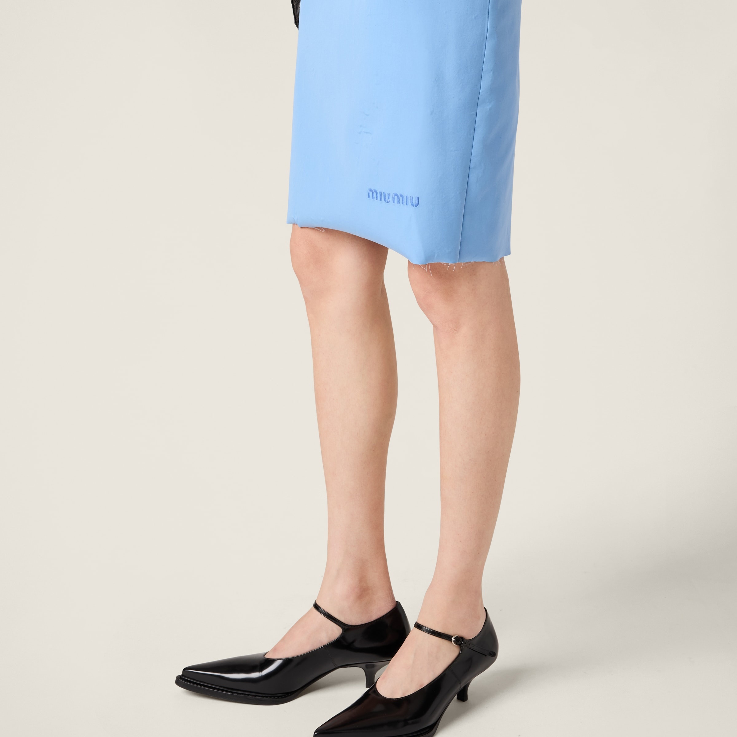 Poplin and jersey dress - 4