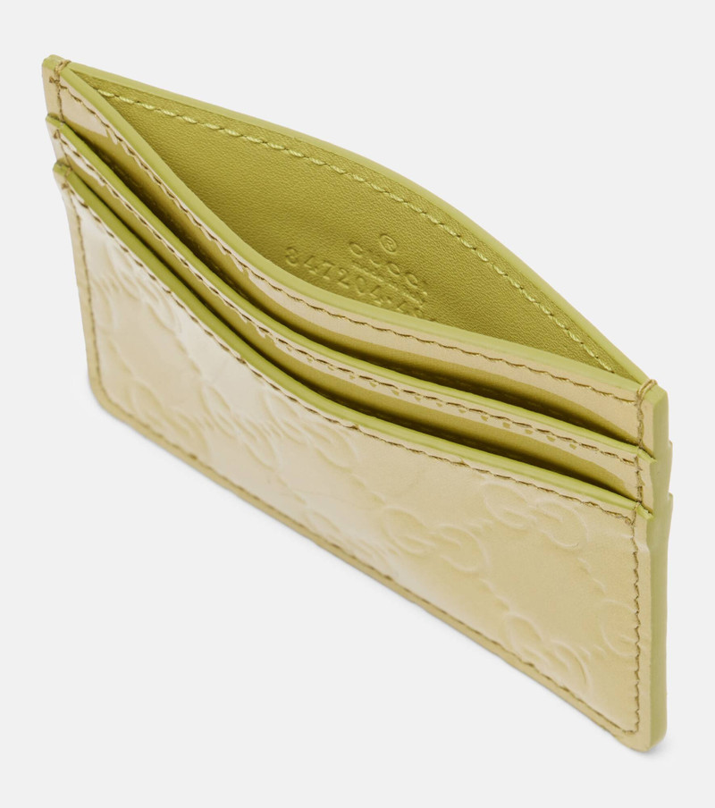 GUCCI GG Emblem leather card holder outlook
