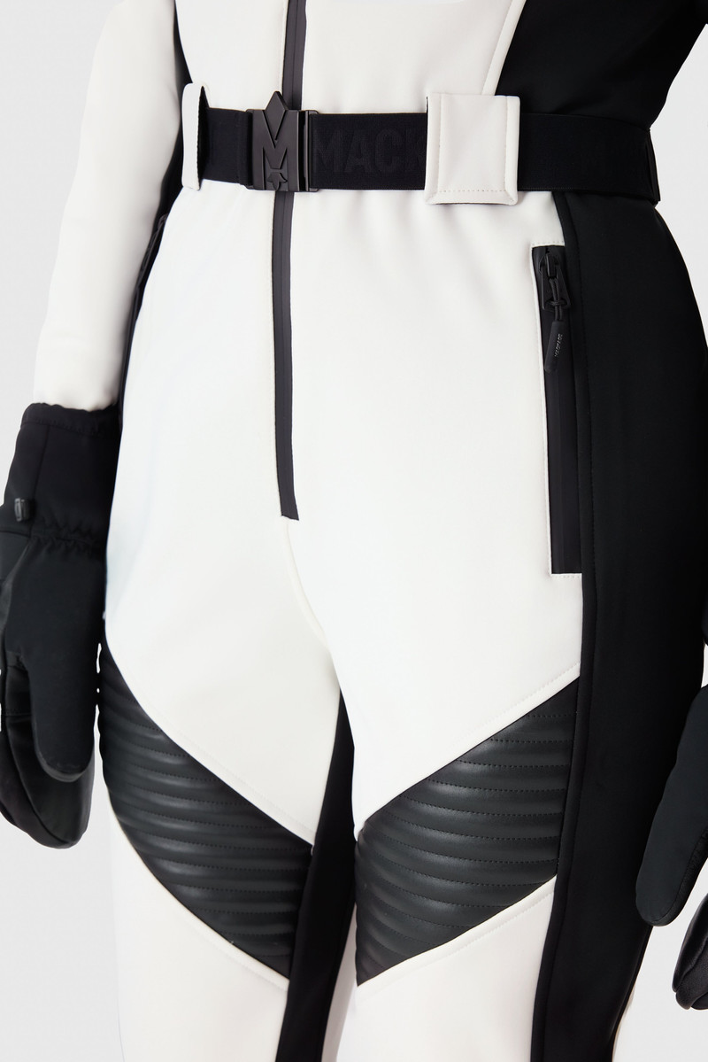 ELLE-ZR Bonded Fleece Ski Suit With Removable Fur-Trimmed Hood 7