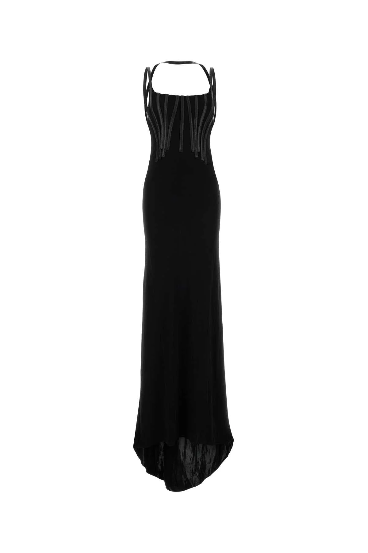 Dsquared Women Black Crepe Long Dress - 1