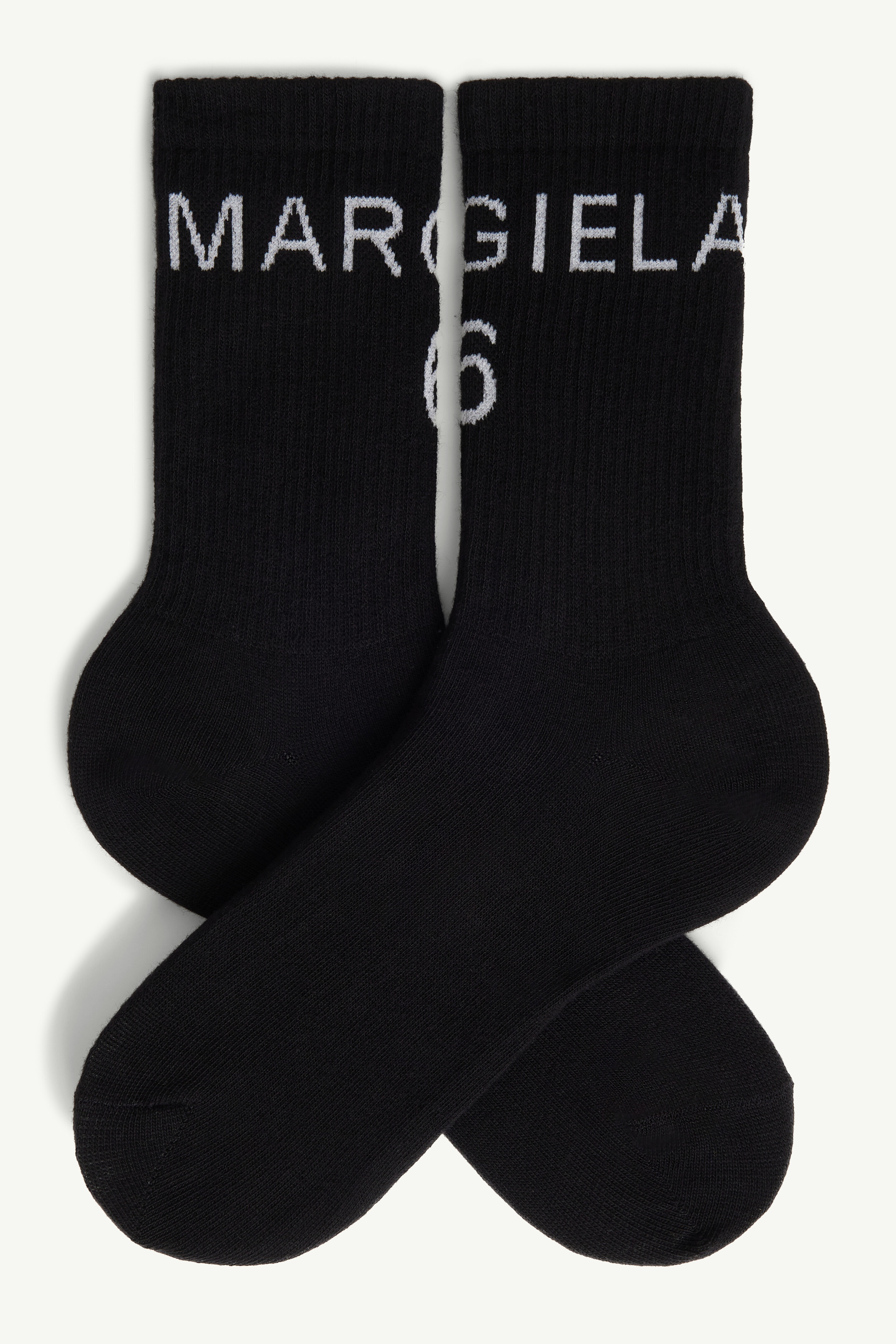 Margiela 6 logo knit socks - 1