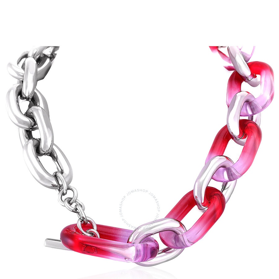 Paco Rabanne Oversized Chain Link Logo-Engraved Resin Necklace - 3