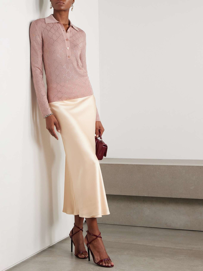 GUCCI Embellished wool polo shirt outlook