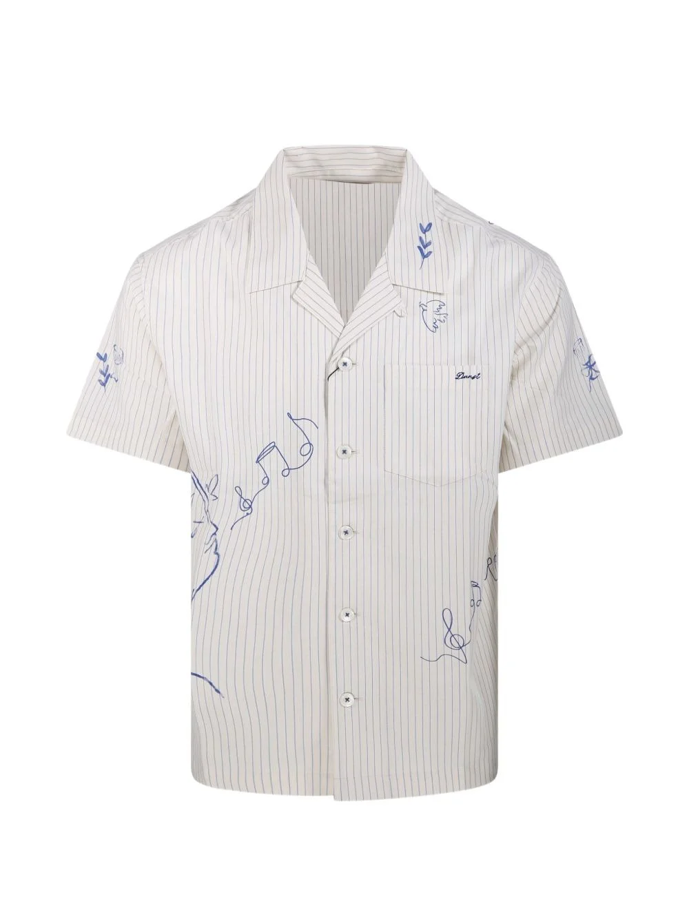 striped embroidered shirt - 1