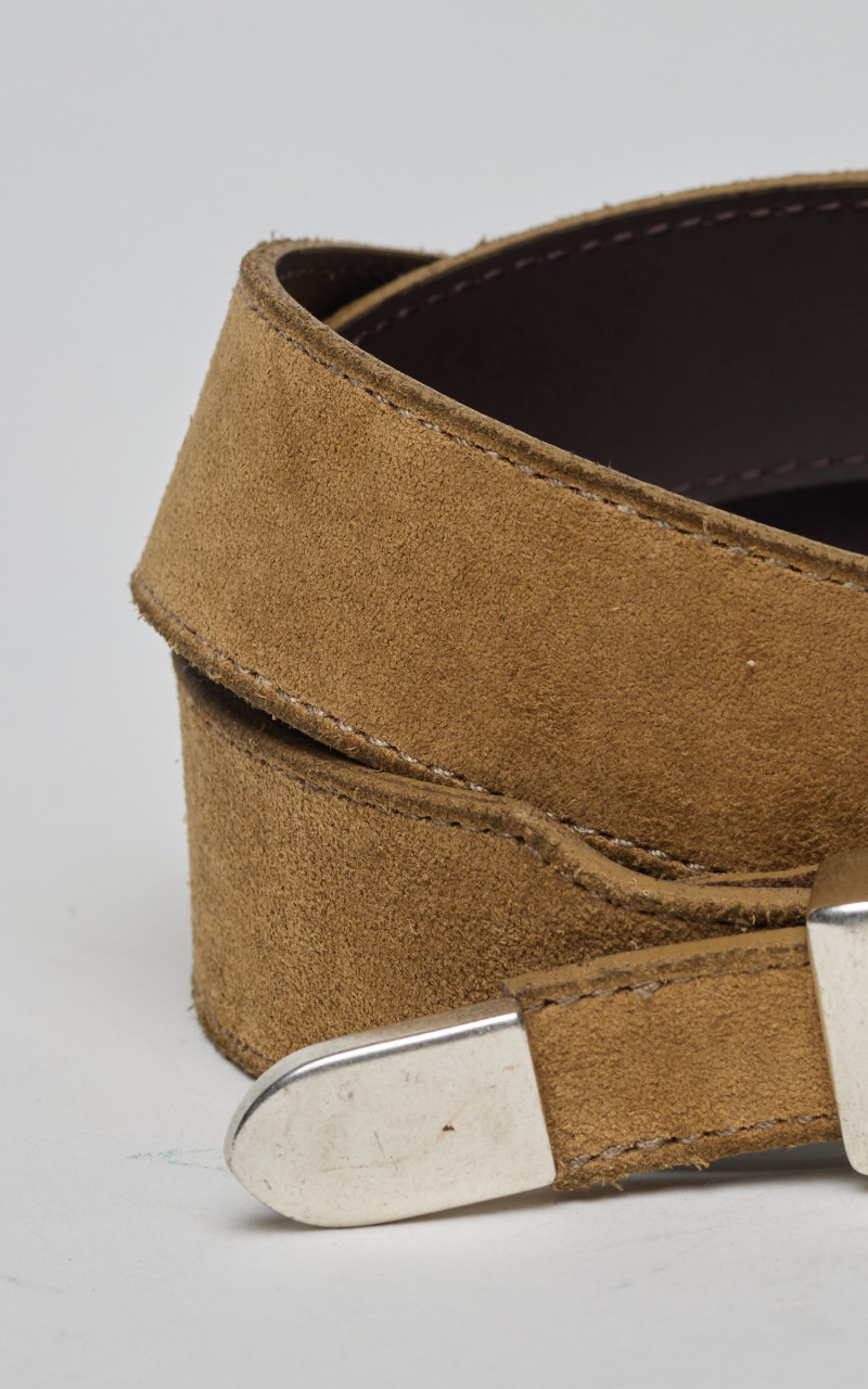 PHOENIX SUEDE LEATHER BELT SAND - 4