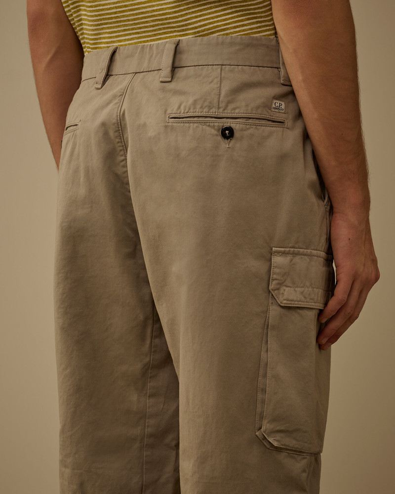 Cotton Gabardine Loose Cargo Pants 6