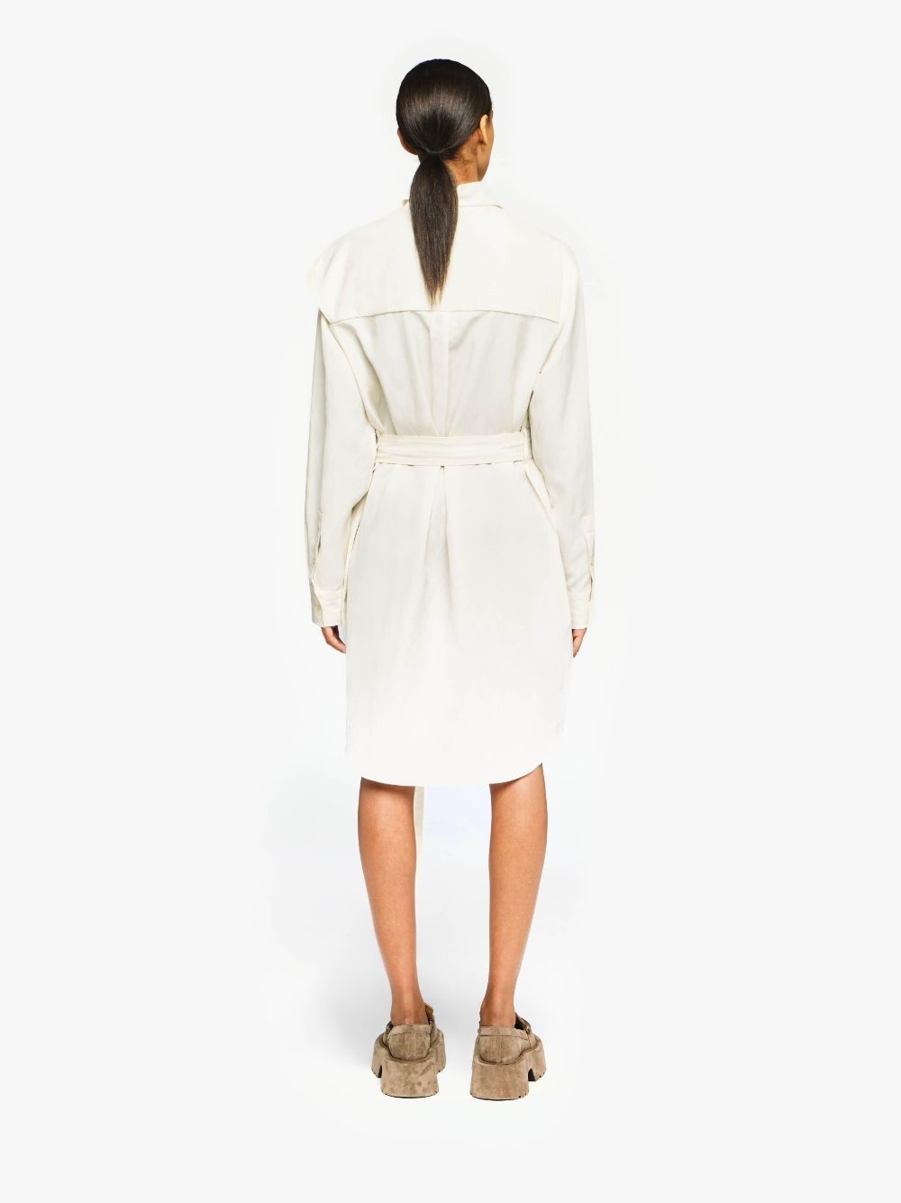 CAPE SHOULDER SHIRT DRESS - 3