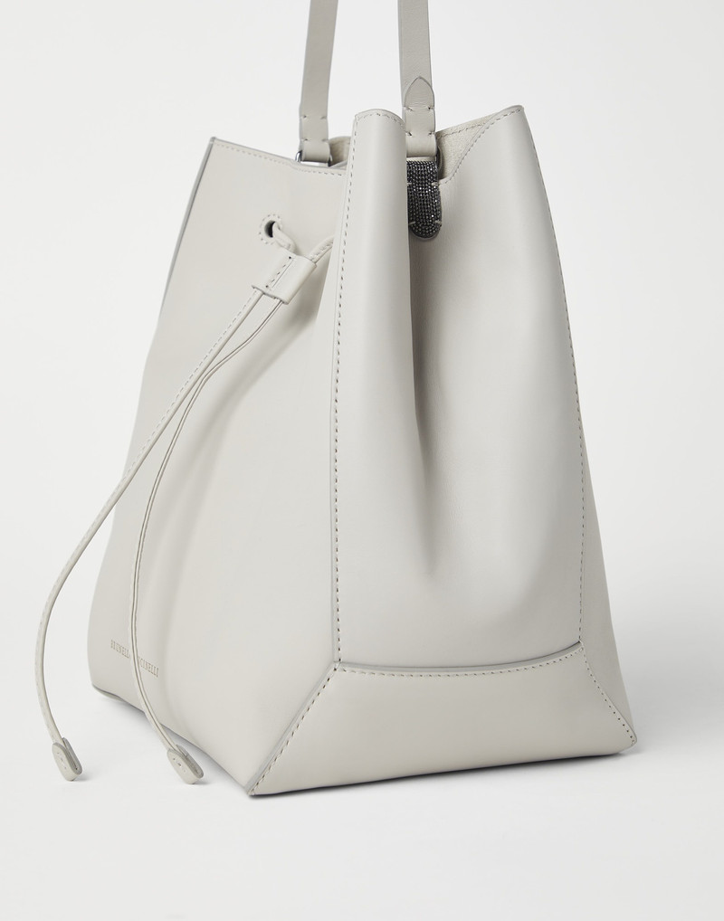 Calfksin bucket bag with monili 3