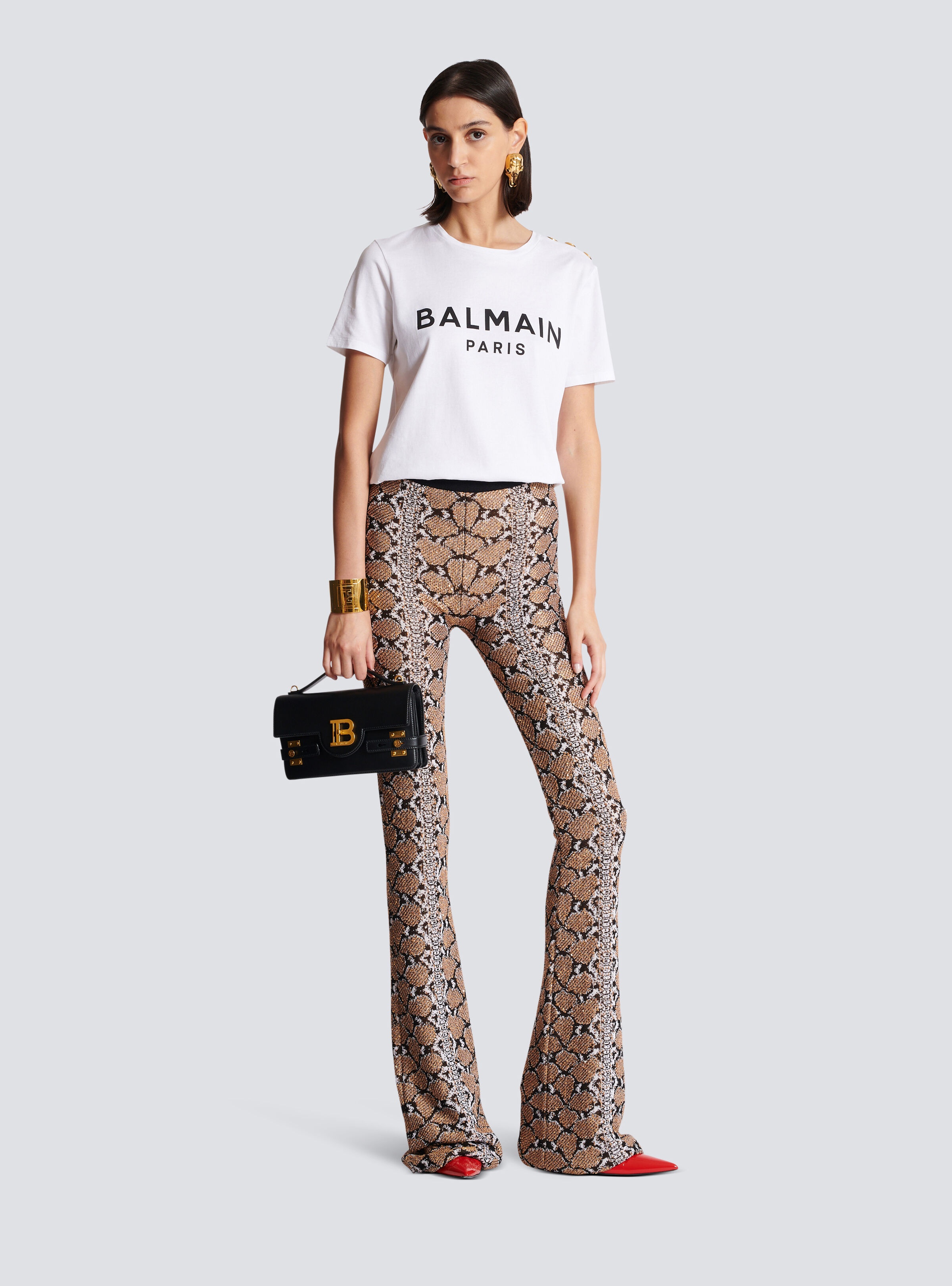 Snakeskin knit trousers - 2