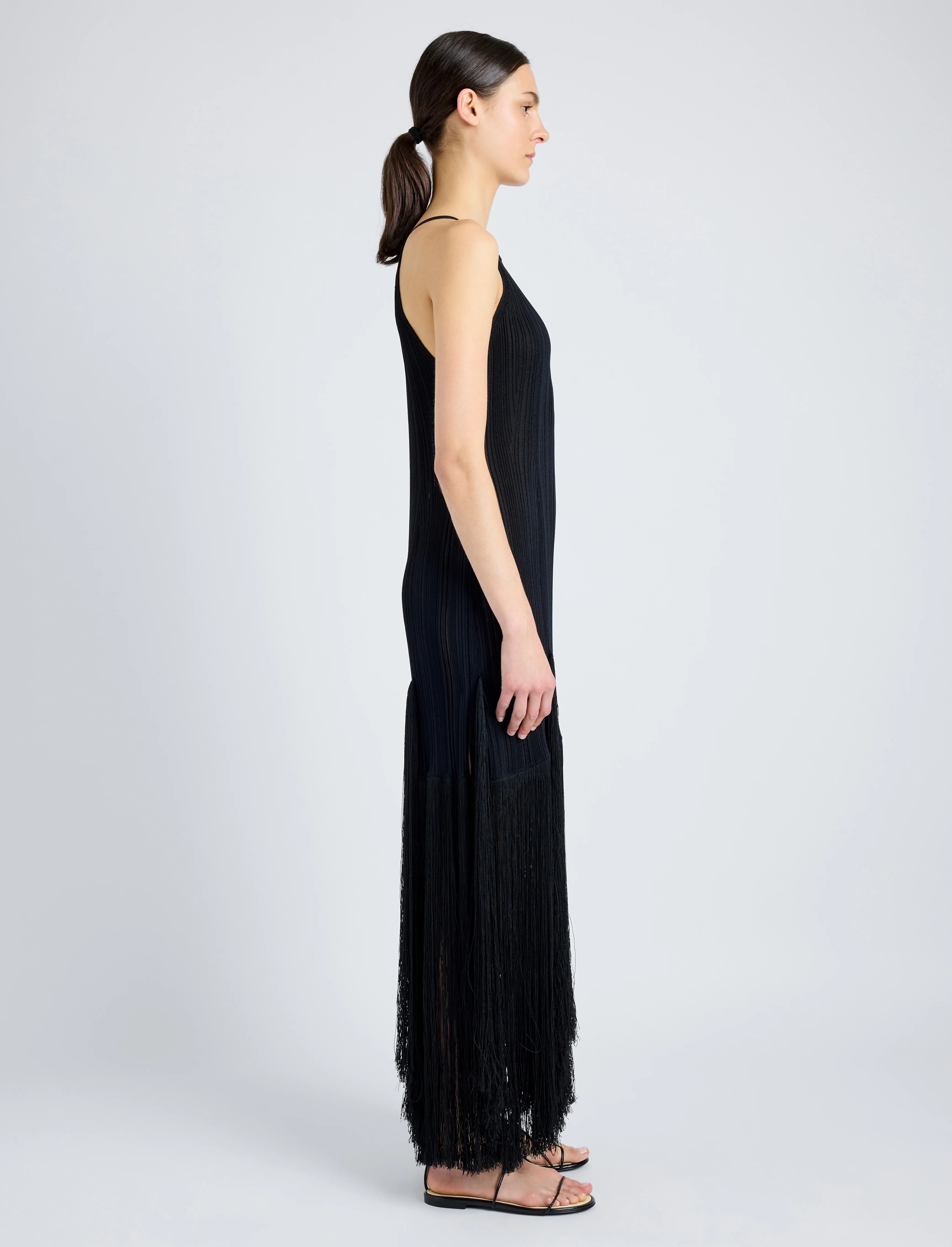 Everly Dress in Viscose Fringe Knit - 3