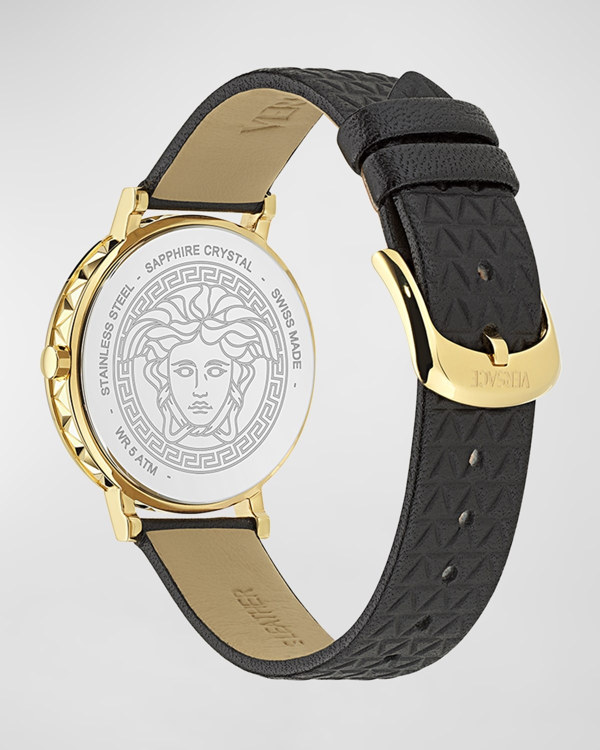35mm Daedalus Watch with Leather Strap, Gold/Black - 4