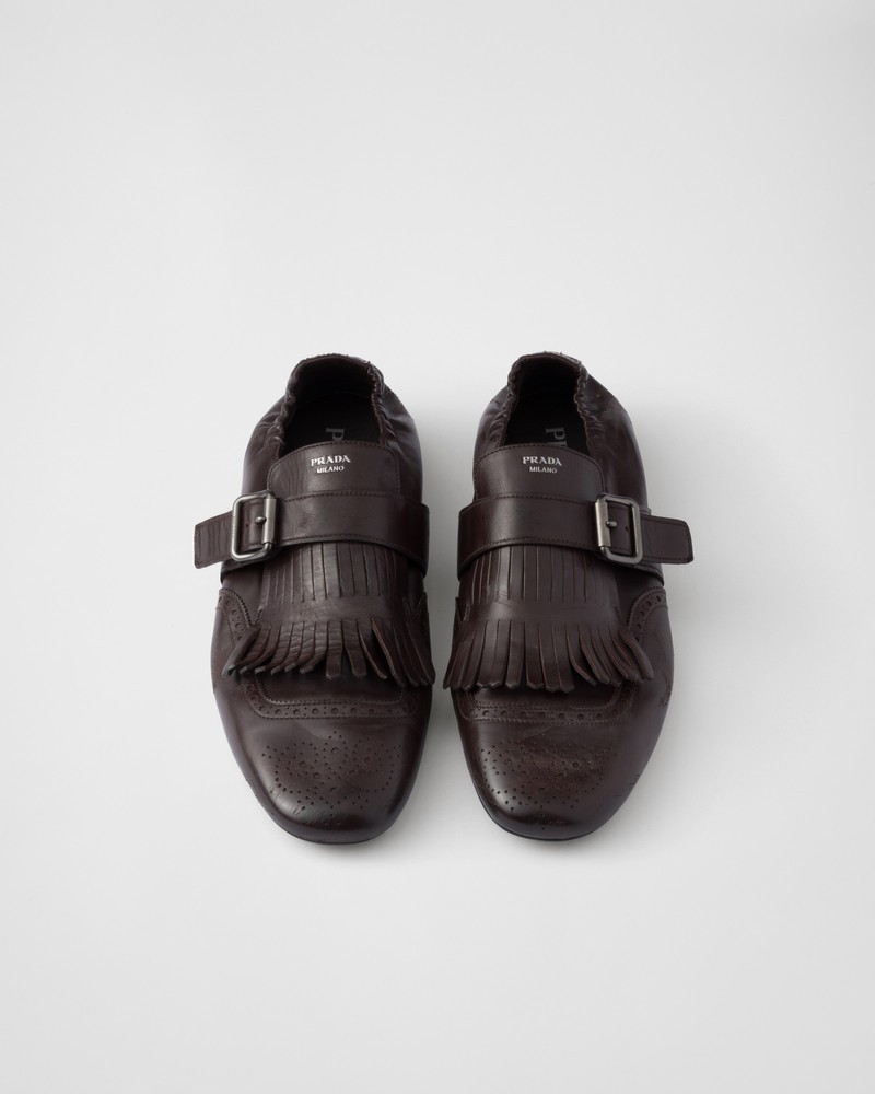 Shuffle fringed monk strap shoes 4