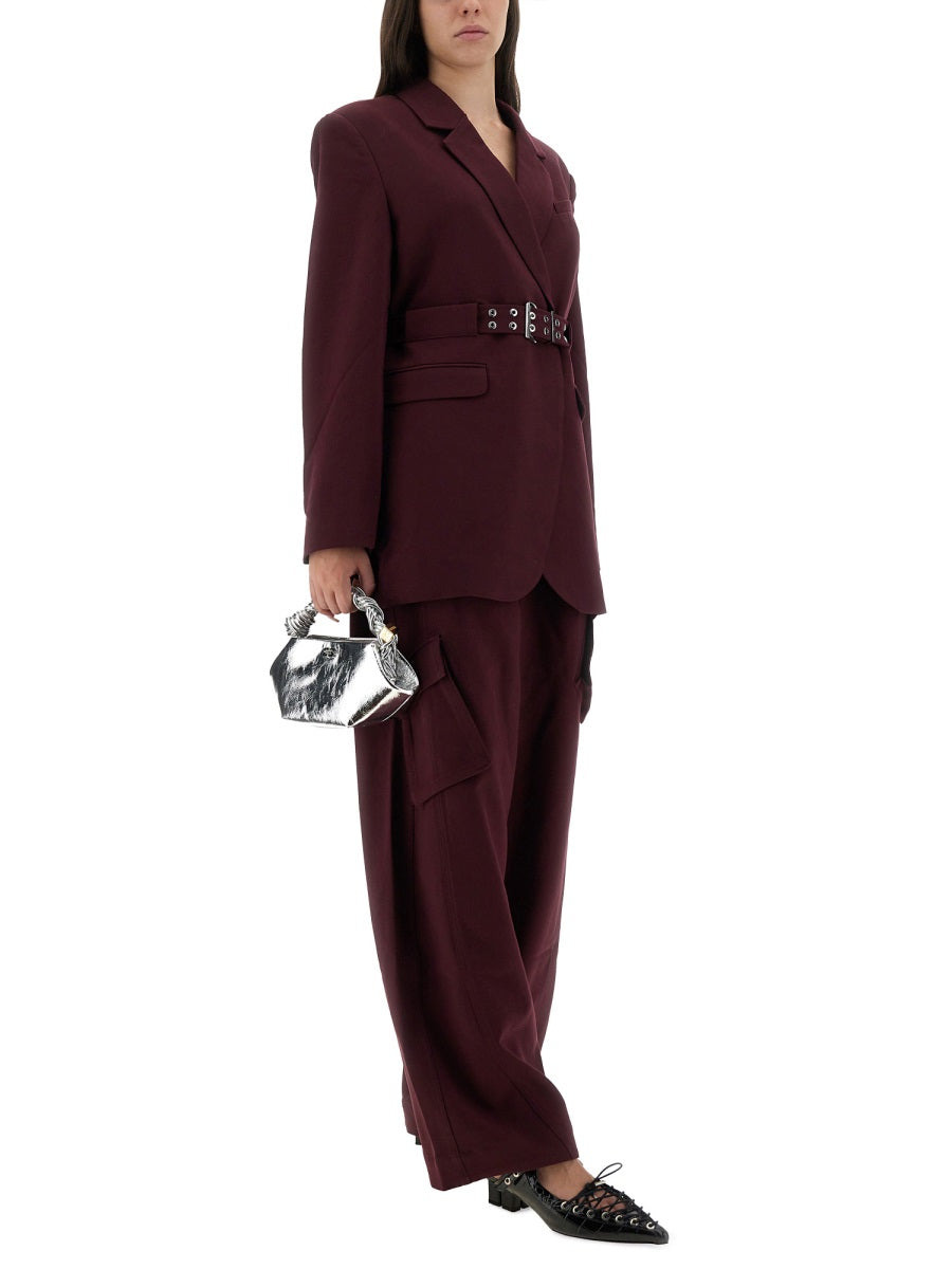 Ganni Women Twill Pants - 2
