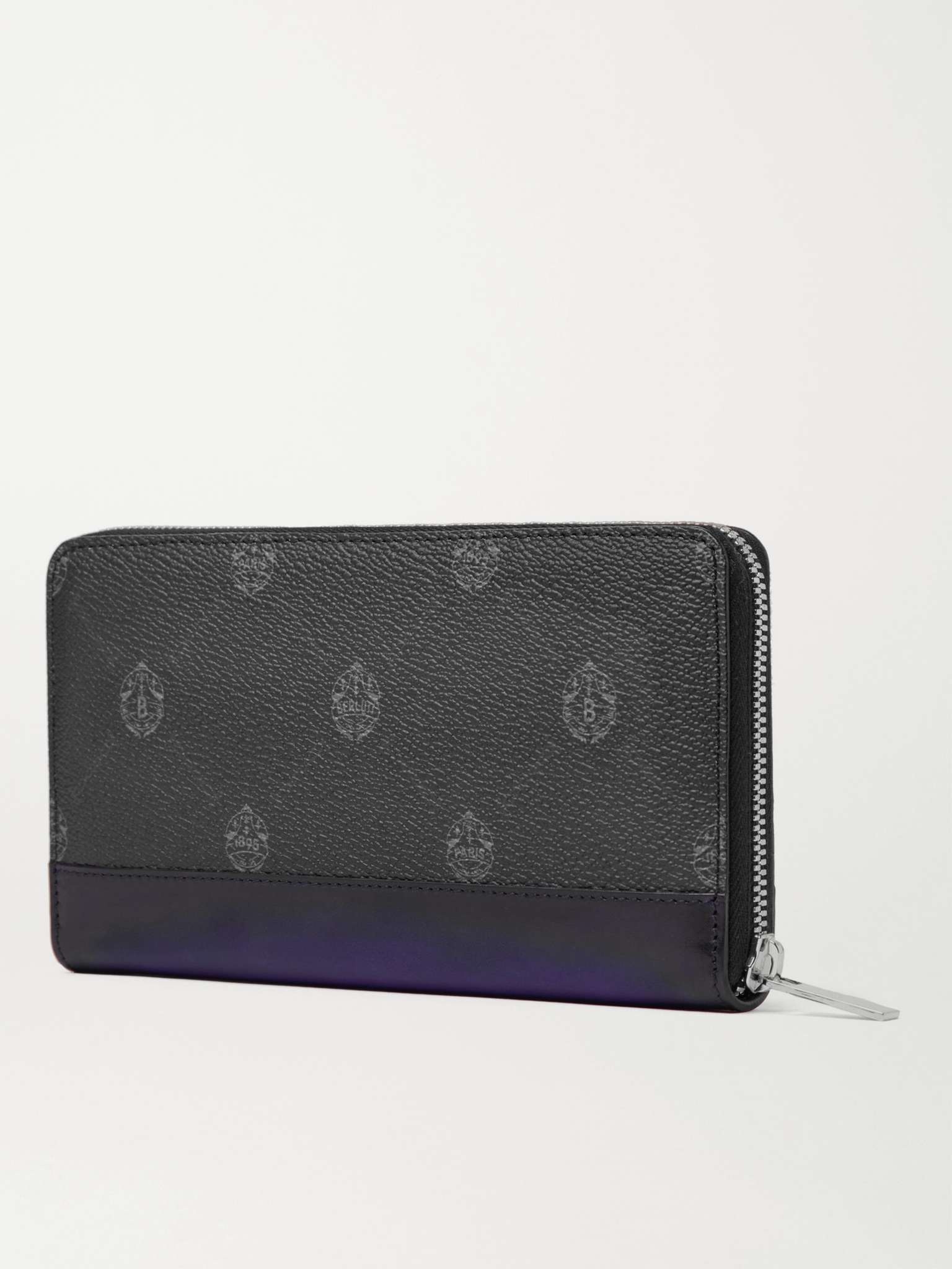 Signature Logo-Print Canvas and Leather Zip-Around Wallet - 3