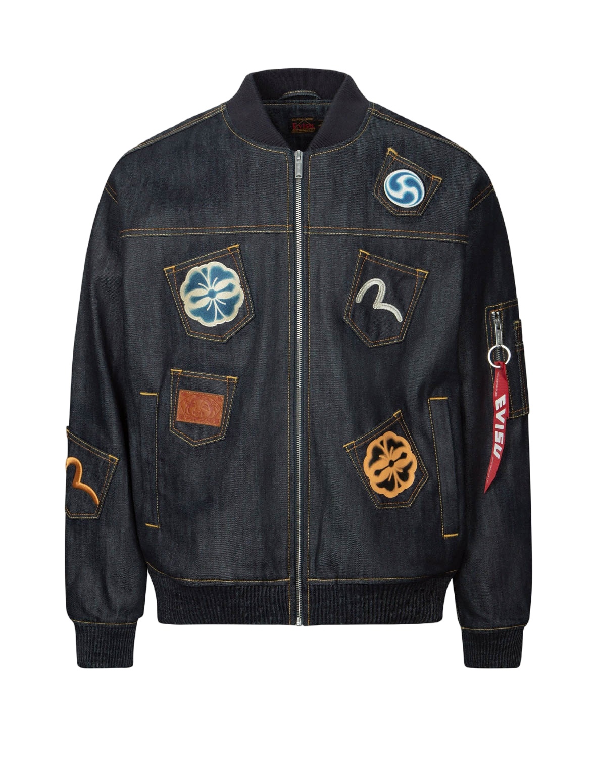 MULTI-LOGO AND MULTI-POCKET RELAX FIT DENIM JACKET - 16