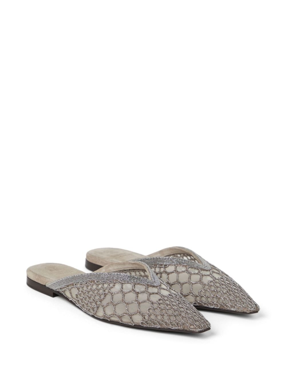 Monili-embellished slippers - 2