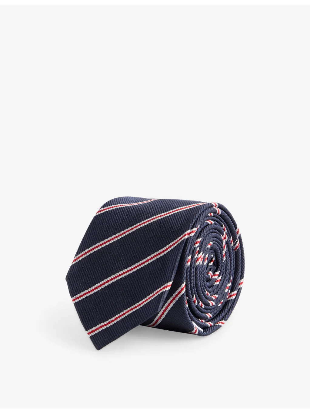 Jacquard Stripe Silk Tie - 1