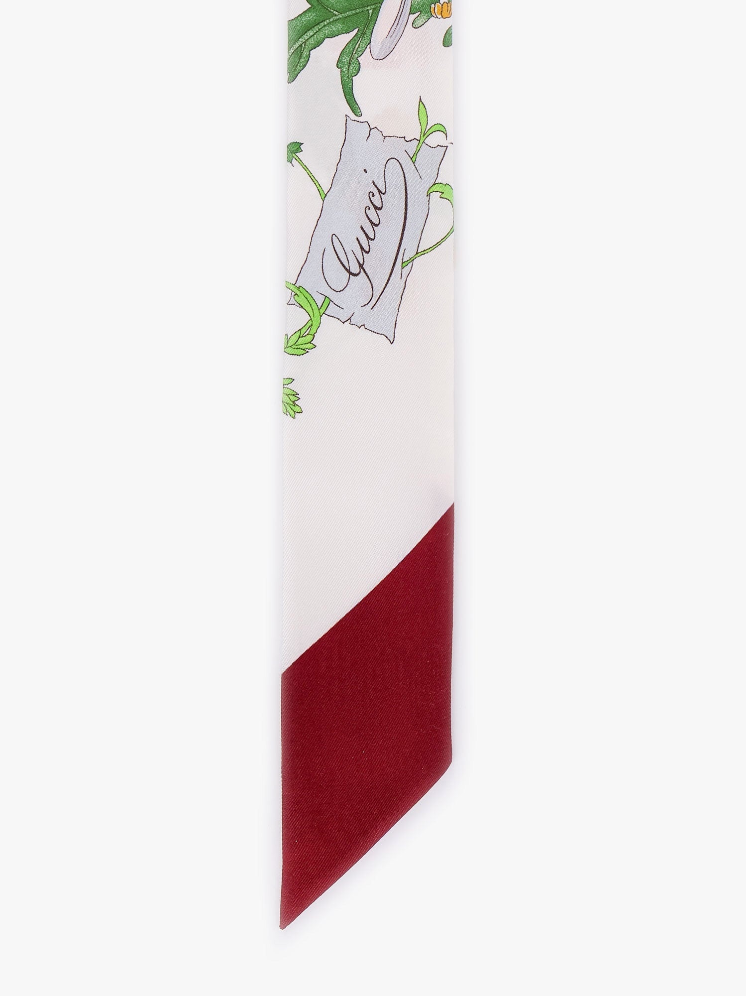 Gucci Gucci Flora Printed Silk Twill Neck Bow - 2