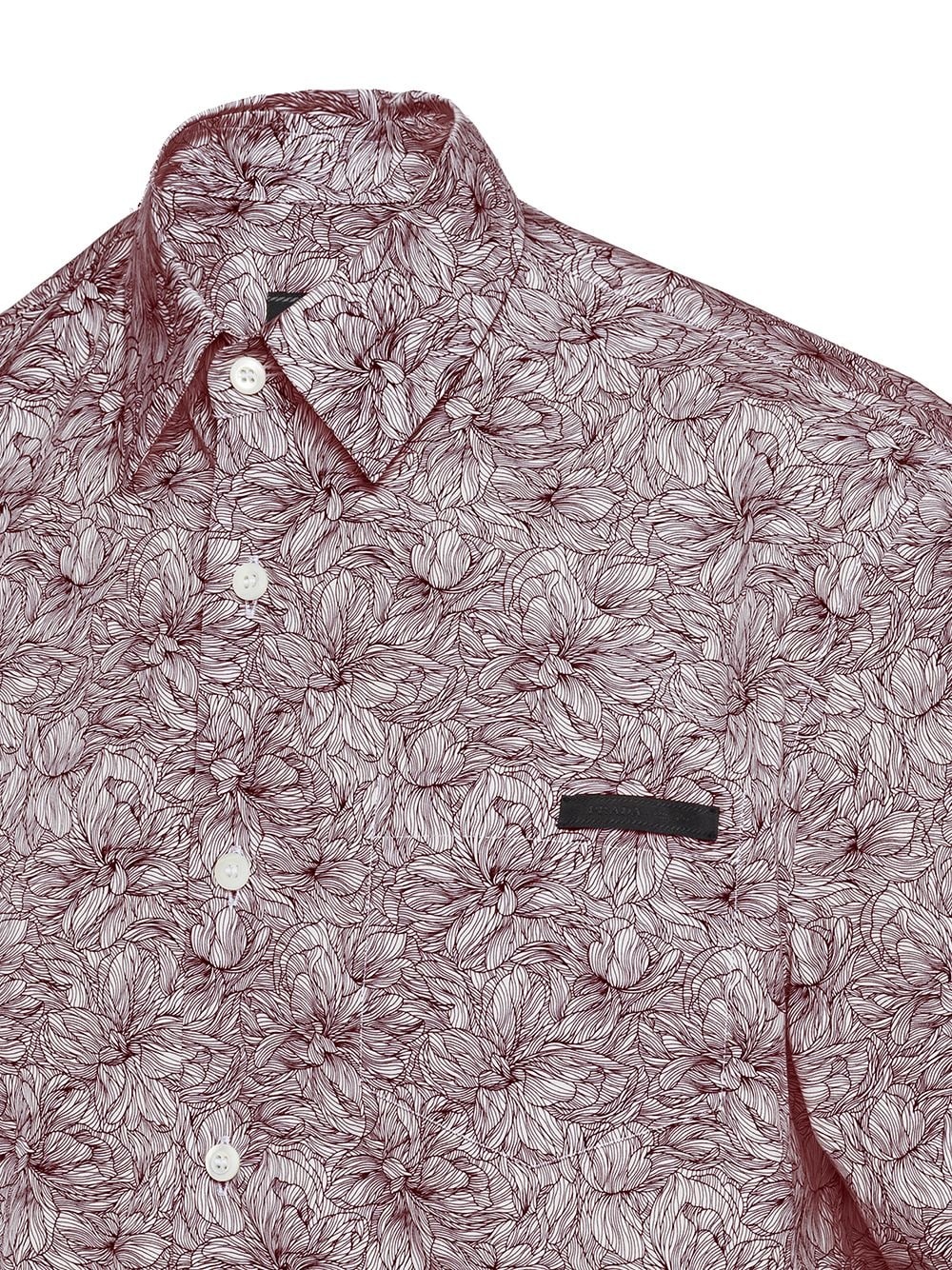 floral-print short-sleeve shirt - 3